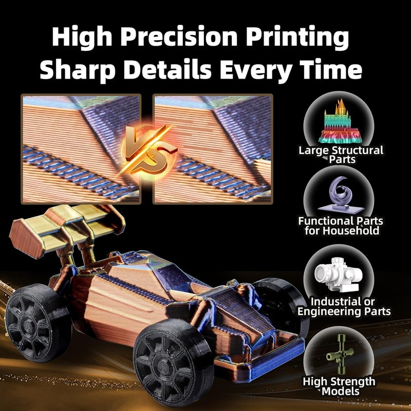 IdeaFormer-3D 2 قطع 0.4 مم P2S H2S H2D هوت إند، رأس طباعة بفوهة فولاذية صلبة قابلة للفصل، مجموعة إكسترويدر لهوت إند لطابعة Bambu Lab P2S/H2S/H2D/H2D Combo/A1/Mini 3D - Image 5